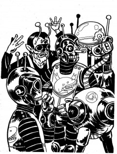 'El Show de Grossman', de Laura Fernández 2 robots tatuados