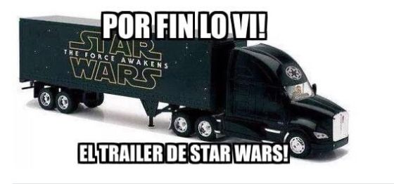 Star Wars the Force awakens tráiler meme