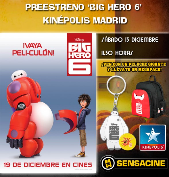 Ganadores de las dos entradas cuádruples para el preestreno de 'Big Hero 6' 1 Big Hero 6 sorteo