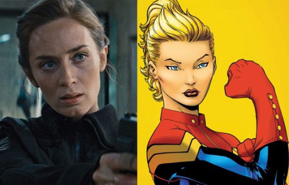 emily blunt capitana marvel