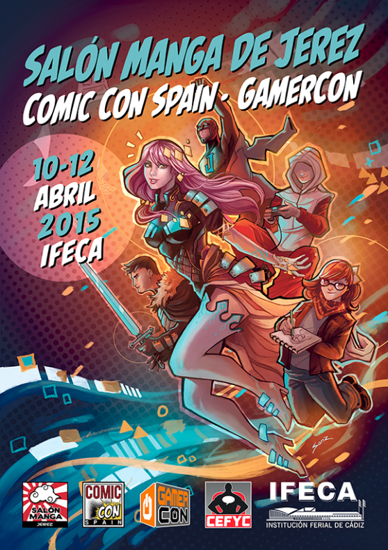 Cartel Salón Manga Jerez y Comic Con Spain