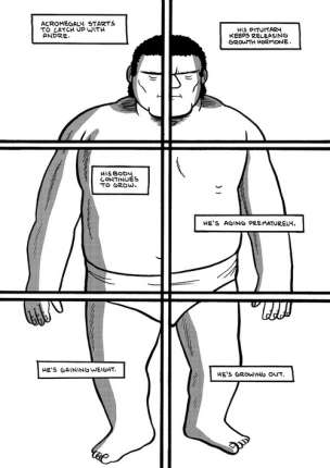 'André El Gigante: Vida y leyenda' de Box Brown 1 Andre el Gigante acromegalia