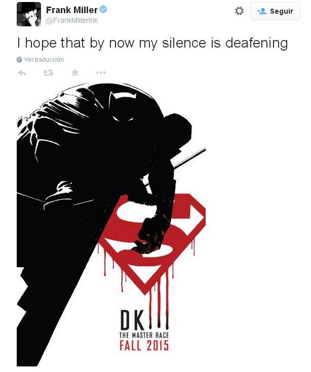 Frank Miller concluirá la trilogía de 'El Caballero Oscuro' 3 Twitter Frank Miller