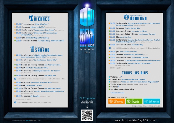 Programa de 'Doctor Who Day BCN 2015' 1 Programa Doctor Who Day BCN