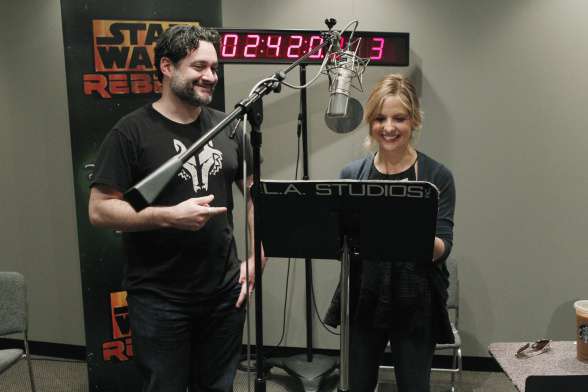 Dave Filoni y Sarah Michelle Gellar Star Wars Rebels