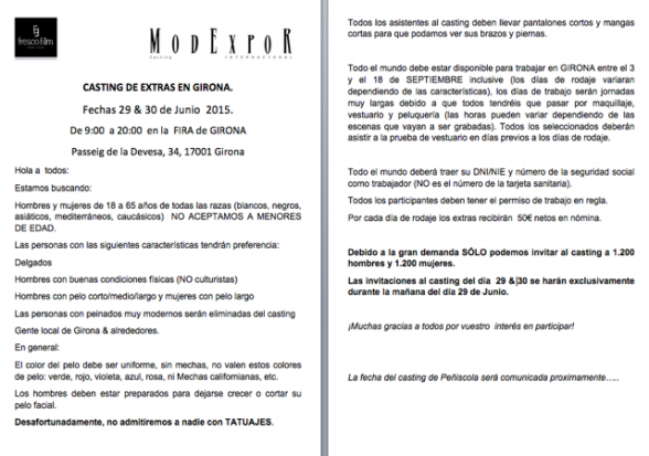 El casting en Girona para 'Juego de Tronos' ya tiene fecha y lugar 2 Girona Juego de Tronos