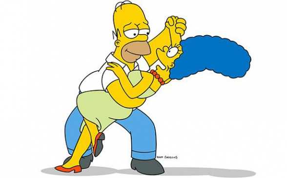 Los Simpson Homer y Marge