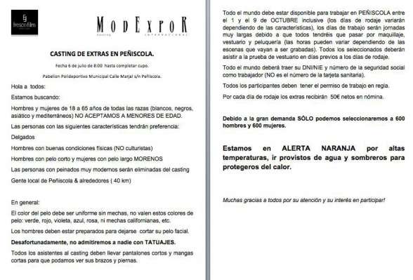 Ya hay fecha y lugar para el casting de 'Juego de Tronos' en Peñíscola 4 Casting Juego de Tronos Peñíscola