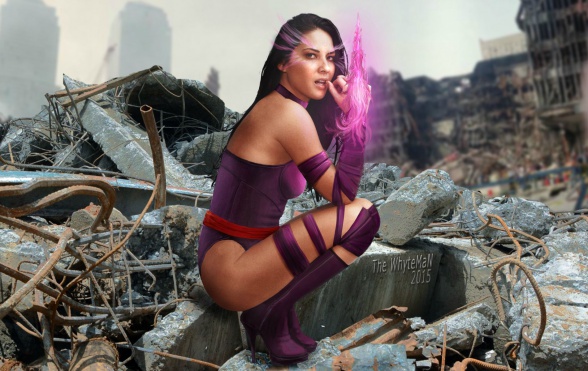 Olivia Munn - Psylocke fanart (The Whyte MaN - reddit)