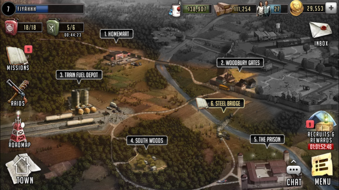 Nuevo videojuego de 'The Walking Dead' para móviles 3 The Walking Dead - Mapa de juego