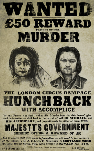 Victor Frankenstein wanted poster