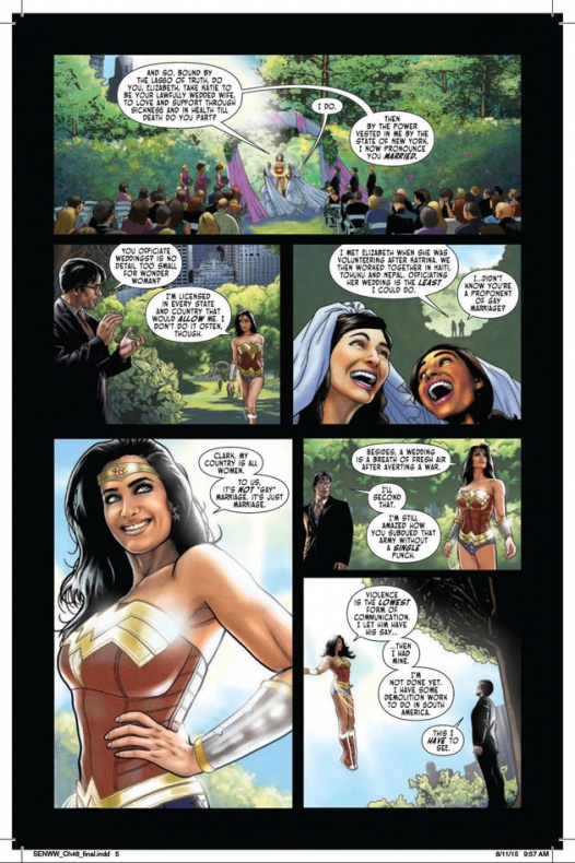 Wonder Woman oficia una boda gay