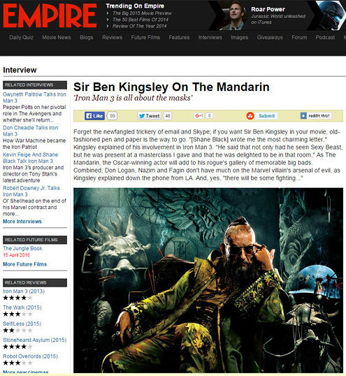 Ben Kingsley Mandarin