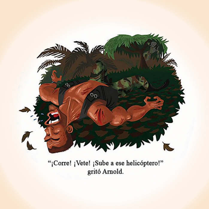 Maravillosas ilustraciones de escenas inolvidables de películas 11 Escena Depredador