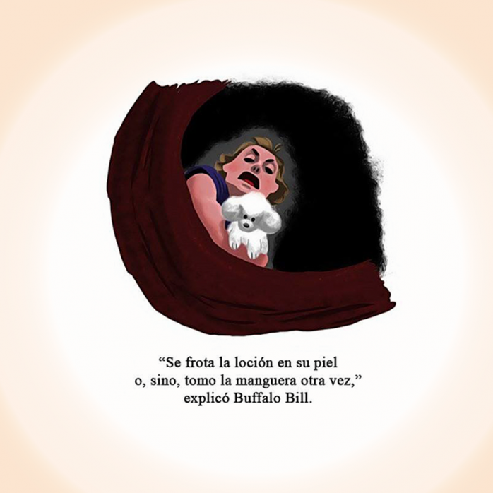 Maravillosas ilustraciones de escenas inolvidables de películas 18 Escena El silencio de los corderos