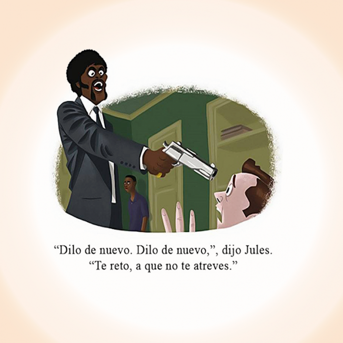 Maravillosas ilustraciones de escenas inolvidables de películas 32 Pulp fiction