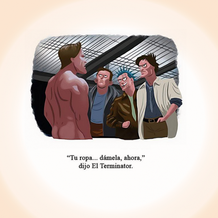 Maravillosas ilustraciones de escenas inolvidables de películas 29 Escena Terminator