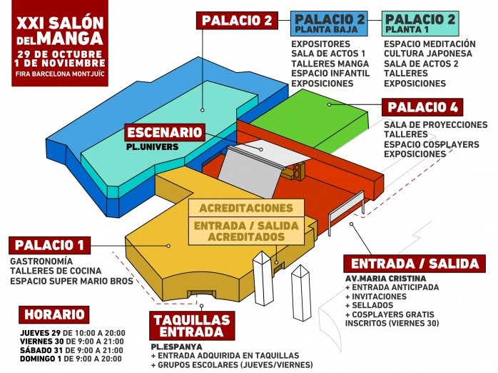 XXI Salón del Manga de Barcelona - Programa Sábado 31 4 PLANO FIRA ESP