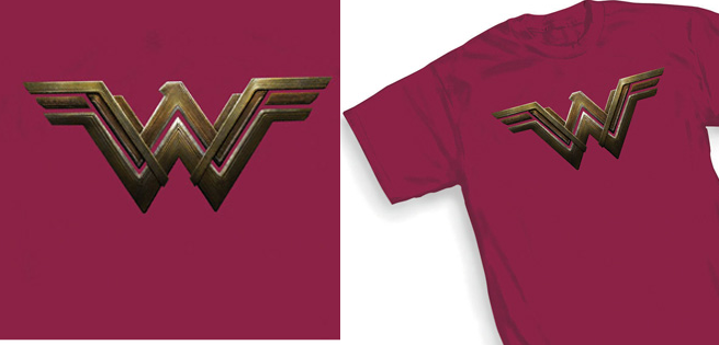 Wonder Woman logo camiseta
