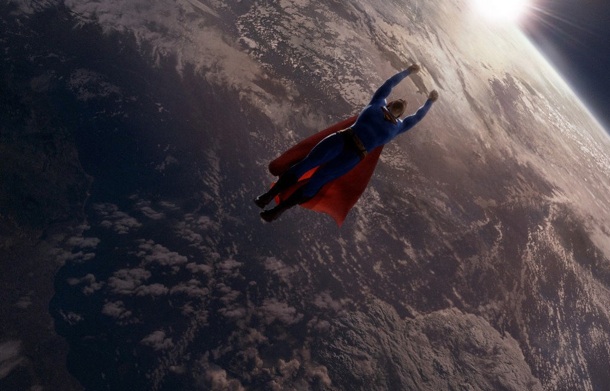 Superman sobre la Tierra