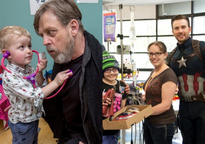 Mark Hamill y Chris Pratt visitan a niños hospitalizados 1 Mark Hamill, Chris Evans