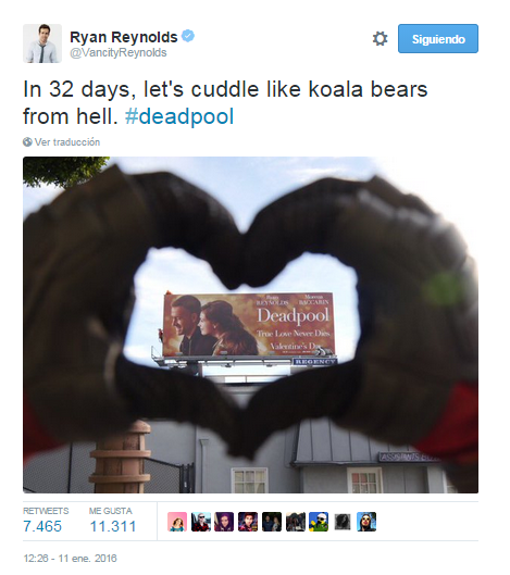 Deadpool enamorado y jugando a colapsar las redes 3 Deadpool Valantine's weekend3