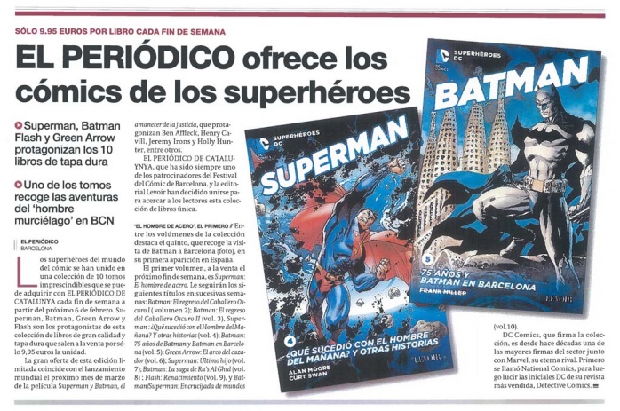 'El Periódico' lanza una colección de tomos de DC Comics