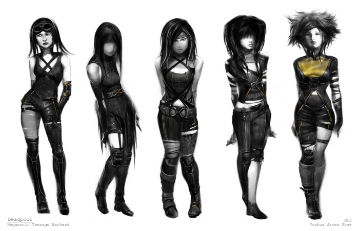 Arte conceptual de Negasonic Teenage Warhead en 'Deadpool' 2 Joshua James Concept Art Negasonic Teenage Warhead