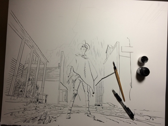 Mateo Bonhomme mata a 'Lucky Luke' en su 70 aniversario 4 Bonhomme Boceto