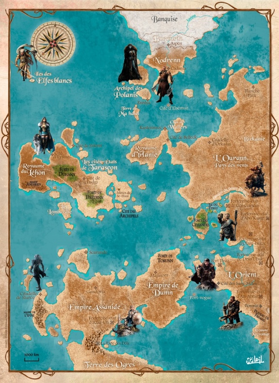 Reseña de 'Elfos. El cristal de los elfos azules / El honor de los elfos silvanos' 2 Elfos mapa