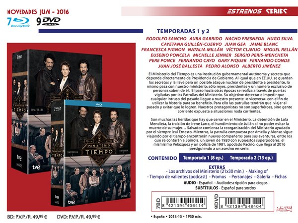 La segunda temporada de 'El Ministerio del Tiempo' sale en DVD en junio 3 El Ministerio del Tiempo - DVD + Pack