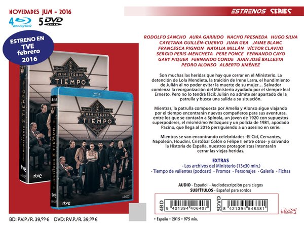La segunda temporada de 'El Ministerio del Tiempo' sale en DVD en junio 2 El Ministerio del Tiempo - DVD temporada 2