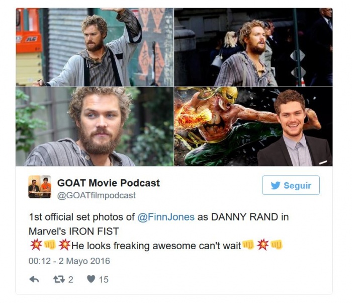 Finn Jones se vuelve a dejar ver por el set de 'Iron Fist' 2 Iron Fist
