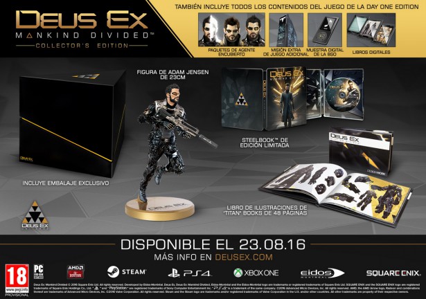 Nuevo tráiler y ediciones especiales de 'Deus Ex: Mankind Divided' 3 deus ex collector's edition