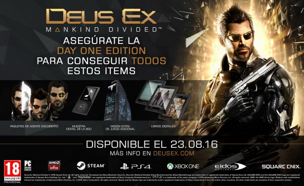 Nuevo tráiler y ediciones especiales de 'Deus Ex: Mankind Divided' 2 deus ex day one edition