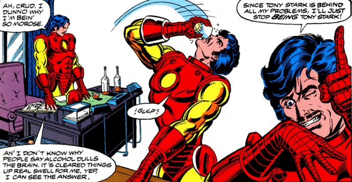 Tony Stark en caída libre