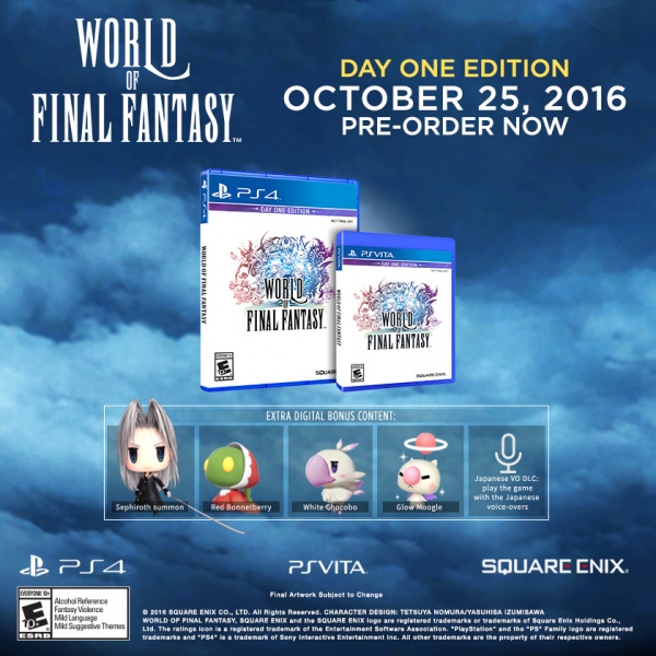 Detalles de la edición coleccionista de 'World of Final Fantasy' 3 WoFF-Day One