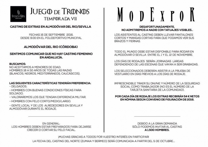 Casting Juego de Tronos