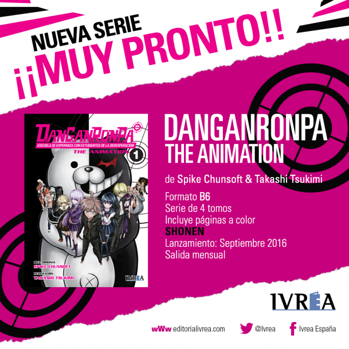 'Danganronpa: The Animation' llegará a España de la mano de Ivrea 1 danganronpa-manga-ivrea