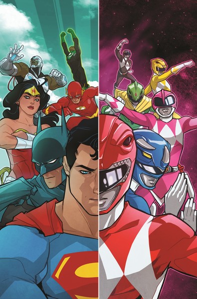 Justice League - Power Rangers portada