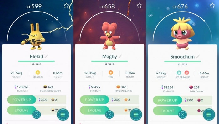 Pokémon GO se actualiza con la llegada de los Pokémon bebés 2 Pokémon GO Bebés