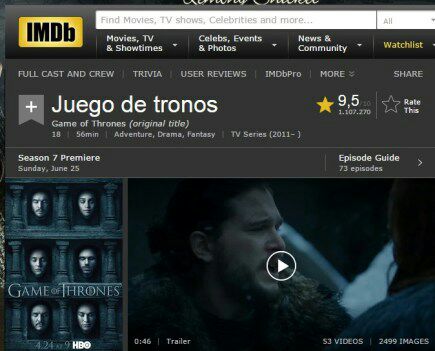 Juego de Tronos - fecha temporada 7 - IMDb