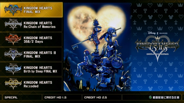 'Kingdom Hearts HD 1.5 + 2.5 Remix' enseña su pantalla de selección 1 Kingdom Hearts