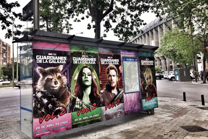 'Guardianes de la Galaxia Vol. 2' transforma las marquesinas de Madrid en walkman gigantes 2 Guardianes de la Galaxia Madrid