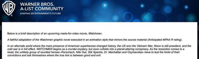 Warner está desarrollando una película animada de 'Watchmen' 2 watchmen warner adaptación