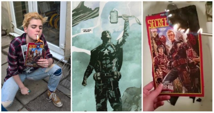 Fans queman ejemplares de 'Imperio Secreto' como protesta contra Nick Spencer, su creador 1 Fans queman ejemplares de 'Imperio Secreto'