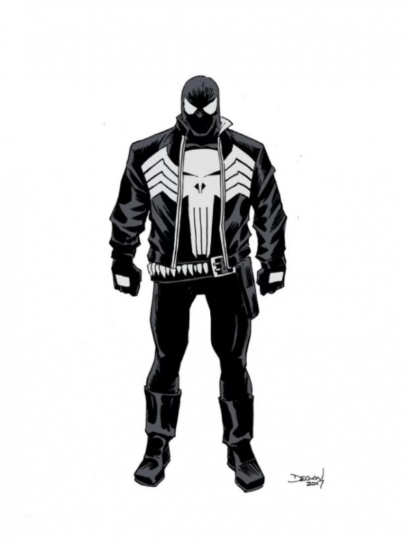 Desvelado el diseño de "Venomized Punisher" en 'Venomverse' 2 Castigador, Declan Shalvey, Edge of Venomverse, Marvel, Punisher, Veneno, Venom, Venomverse