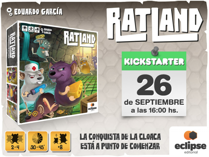 Conquista las cloacas con 'Ratland', el nuevo juego de mesa de Eclipse Editorial 1 Ratland