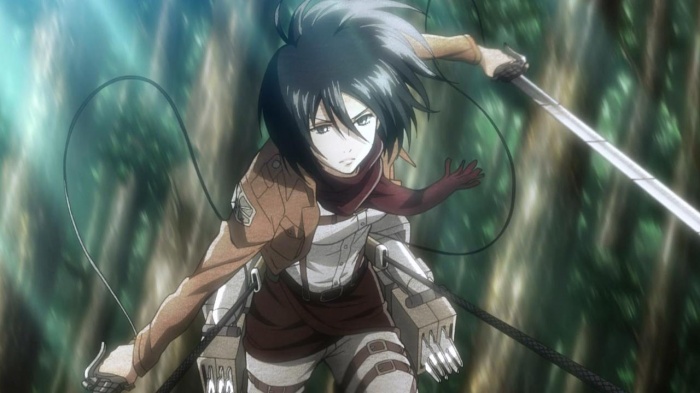 Mikasa Ackerman ataque a los titanes