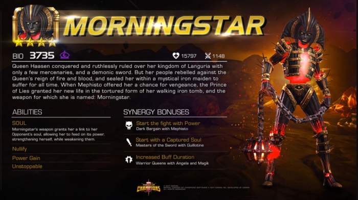 Marvel, Marvel Contest of Champions, Morningstar